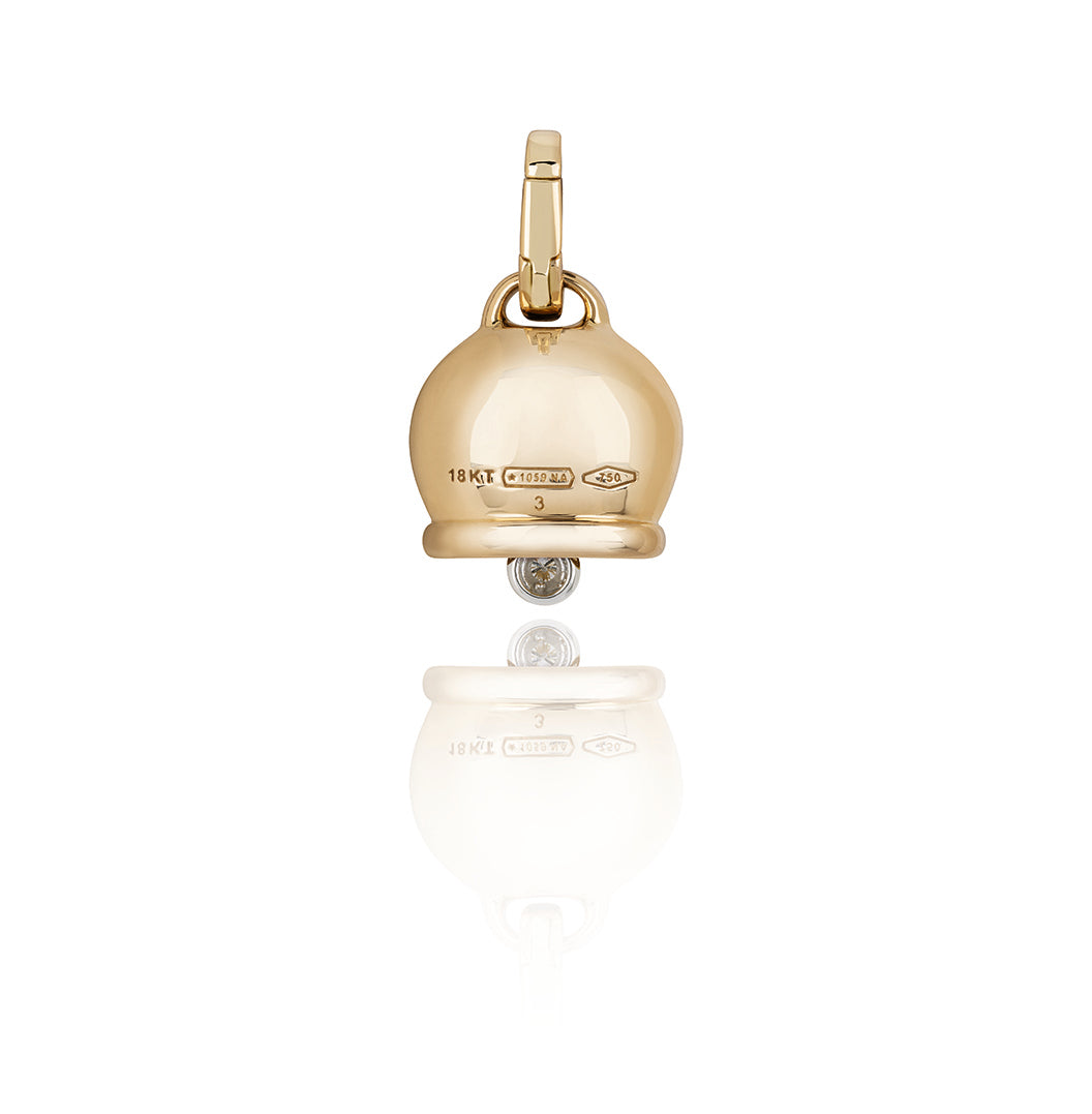 CHANTECLER CAMPANELLA CHARM 18K GOLD & DIAMOND CHARM - Jackson Hole Jewelry Company