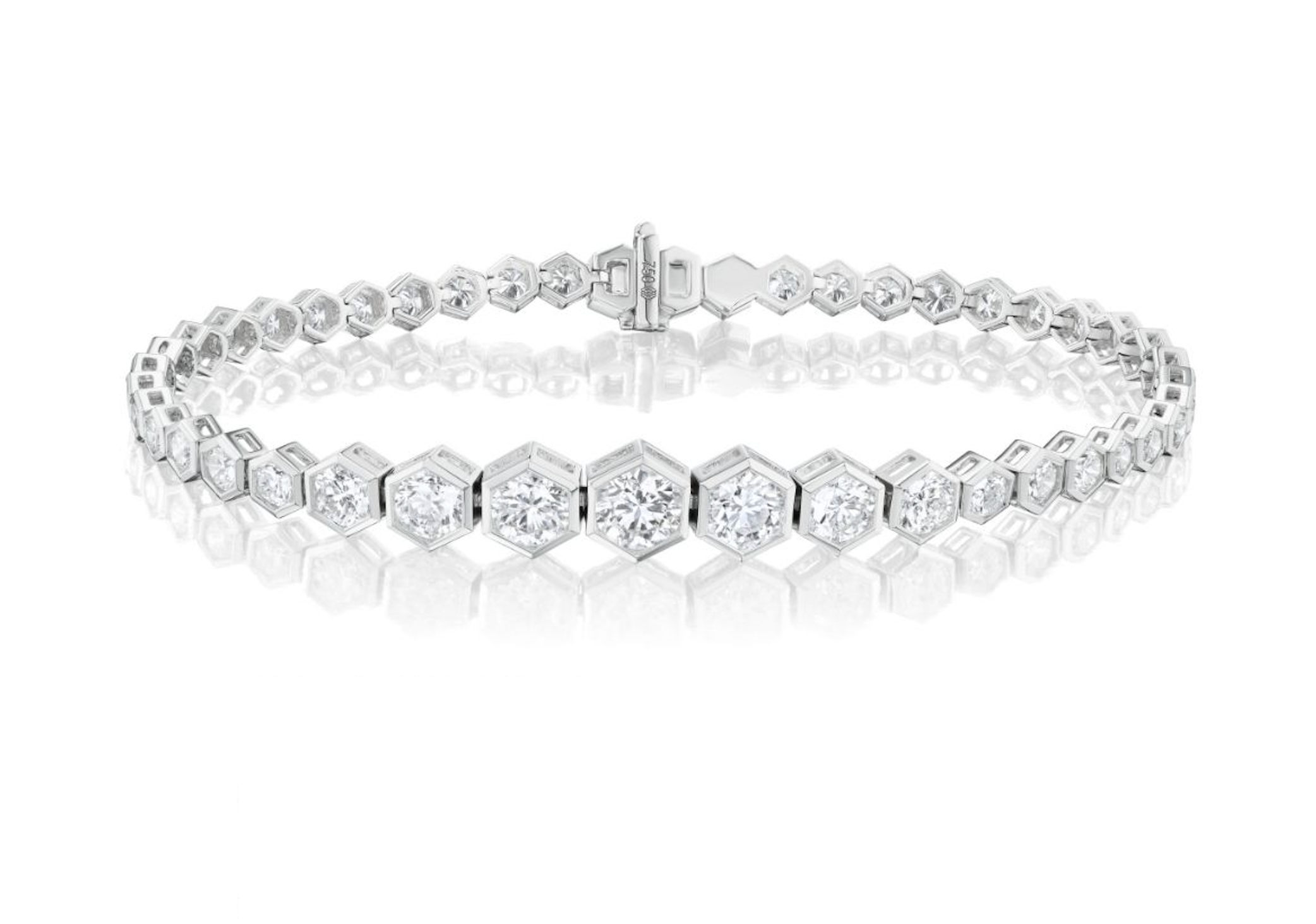 Broadway Collection 18K White Gold Bracelet with White Diamonds - Jackson Hole Jewelry Company