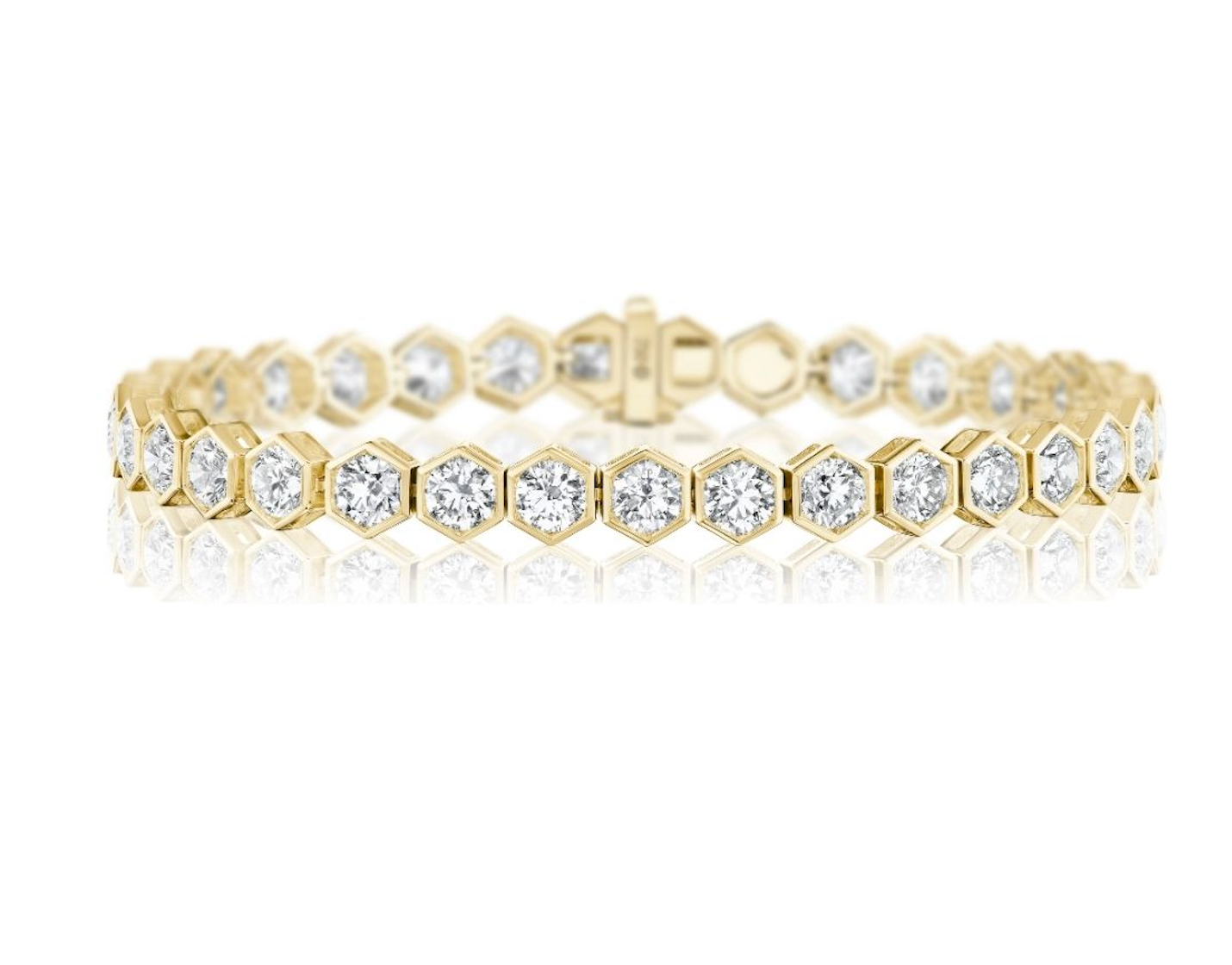 18K Gold Honeycomb Diamond Bracelet – 5.78 Carats - Jackson Hole Jewelry Company