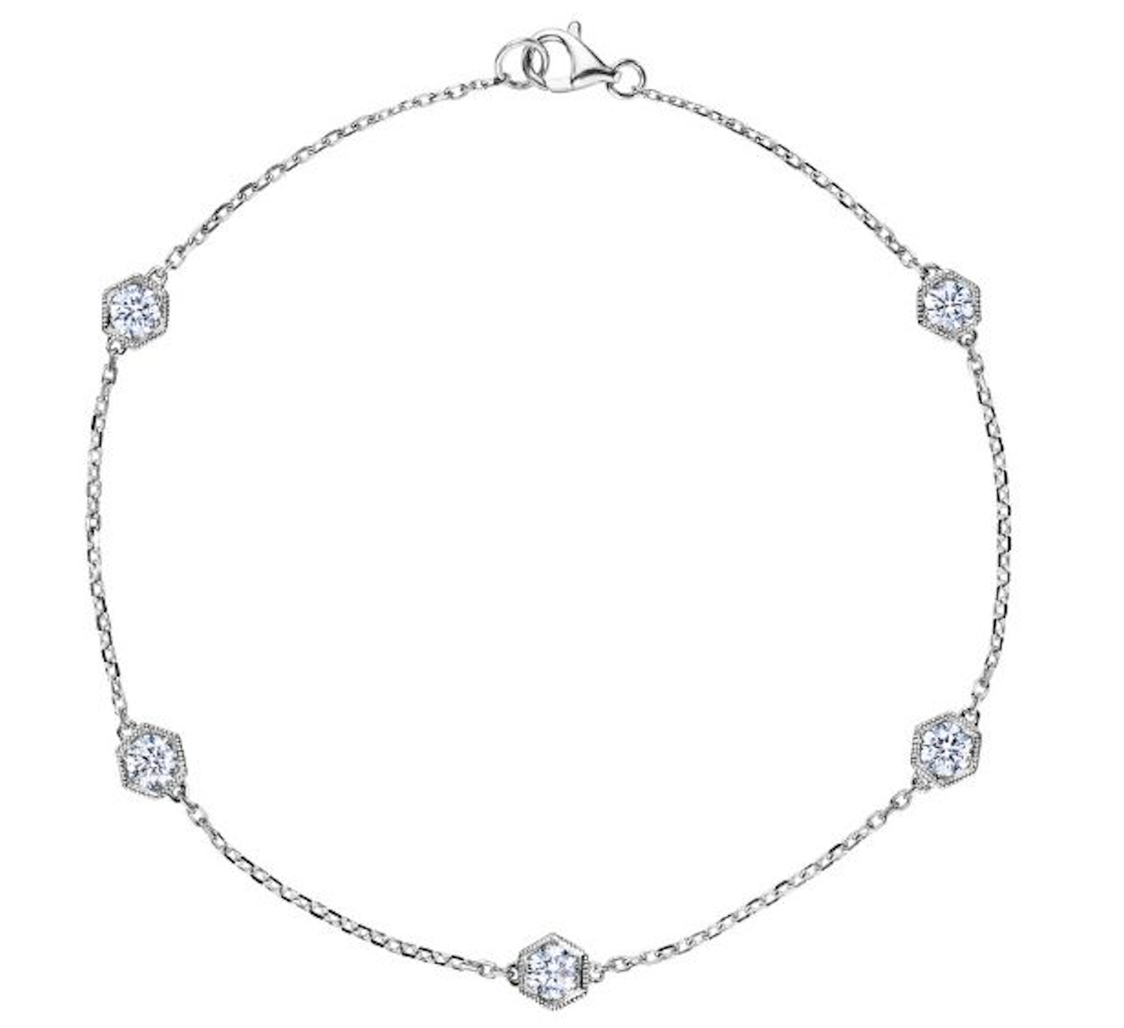 Broadway Collection 18K White Gold Necklace with White Diamonds - 1.00 CTTW - Jackson Hole Jewelry Company