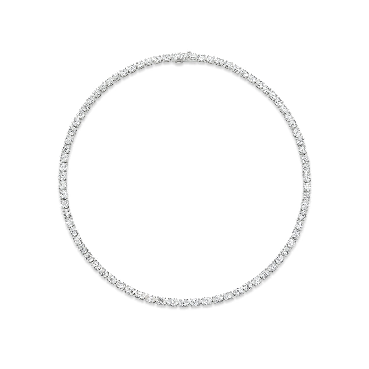 Platinum Oval Diamond Necklace – 31.01 Carats - Jackson Hole Jewelry Company