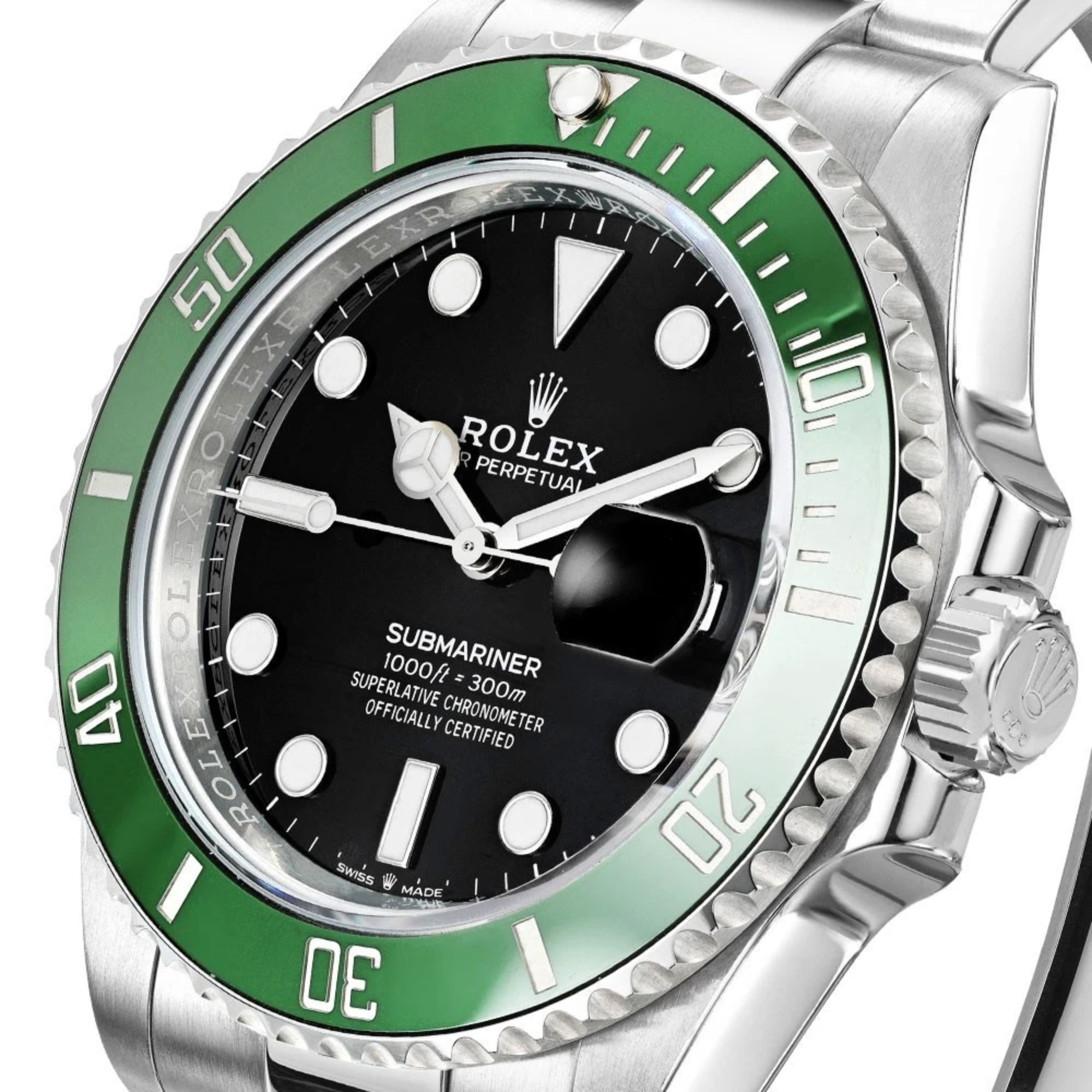 Rolex - Submariner Date 41 with Green Cerachrom Bezel & Black Dial - Jackson Hole Jewelry Company