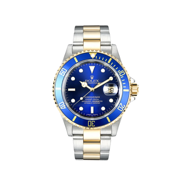 ROLEX SUBMARINER 青 ダイヤル Rolex – Submariner Date 41mm “Bluesy” in Yellow Rolesor with Blue
