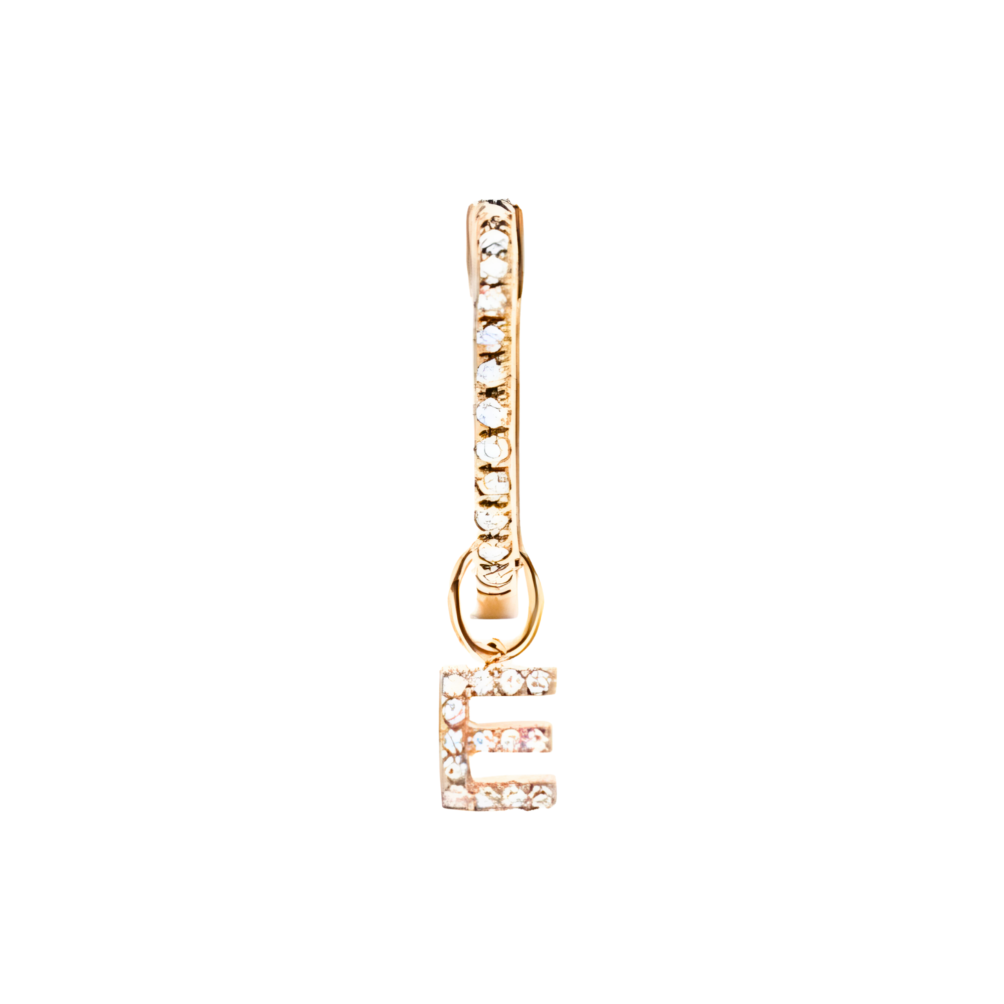 ANZIE Love Letter Pavé Charm with Loop (A–Z) in 14K Gold 0.05 cttw - Jackson Hole Jewelry Company