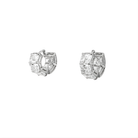 Radiant Cut Diamond Hoop Earrings in 18K White Gold 10.12 Cttw - Jackson Hole Jewelry Company