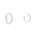Diamond Hoops in 14K White Gold 1.00 cttw (0.5") - Jackson Hole Jewelry Company