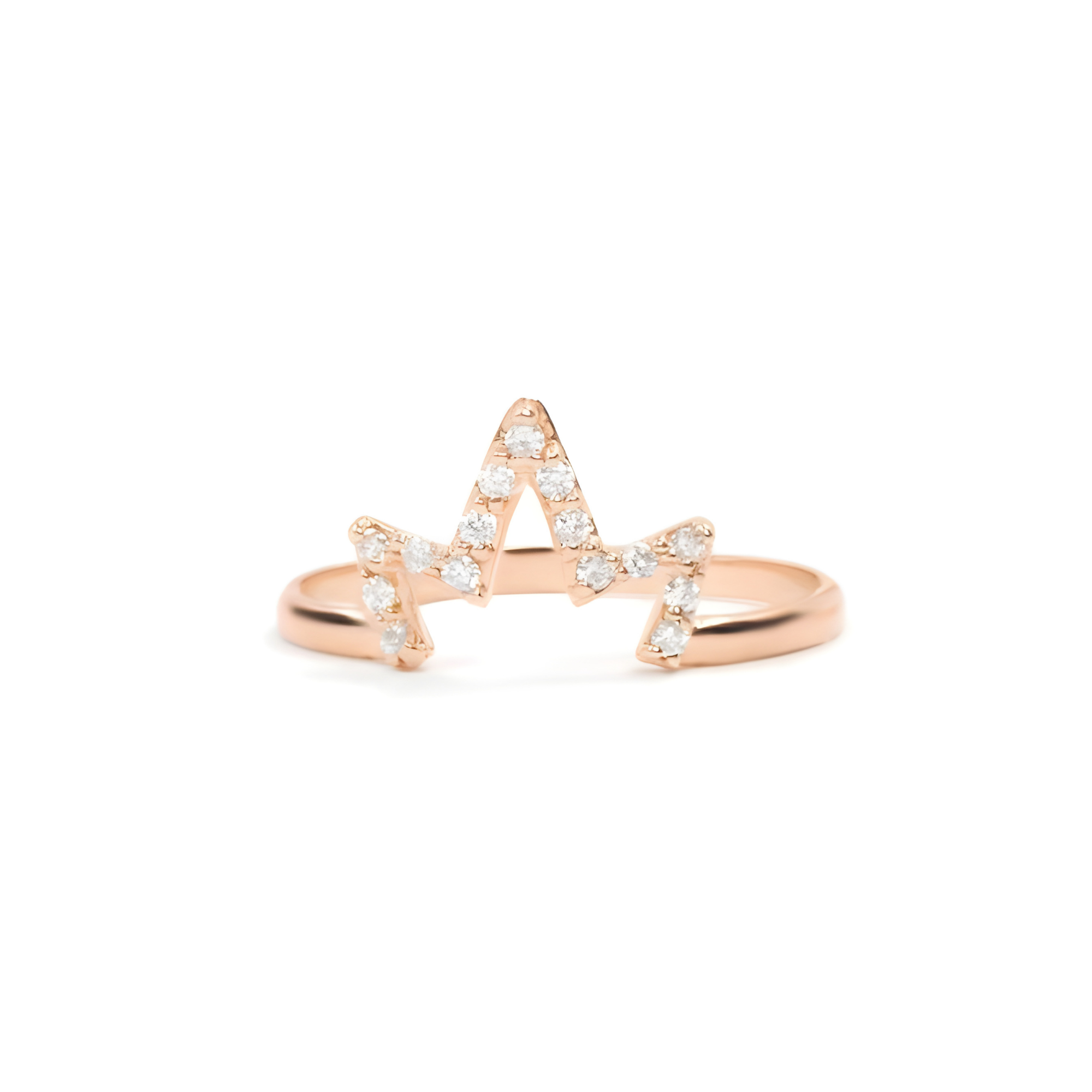 ANZIE Aztec Starburst Zig Zag Diamond Pavé Ring in 14K Gold 0.12 cttw - Jackson Hole Jewelry Company