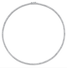 18K White Gold 4-Prong Straight Line Diamond Necklace - Jackson Hole Jewelry Company