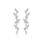 Baguette Drop Stick Earrings – 18K White Gold, 2.18 CTTW - Jackson Hole Jewelry Company
