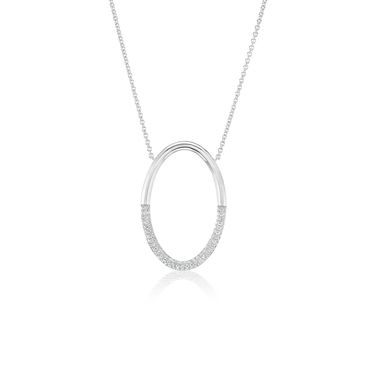 18K White Gold Diamond Pendant Necklace – 0.79 Carats - Jackson Hole Jewelry Company