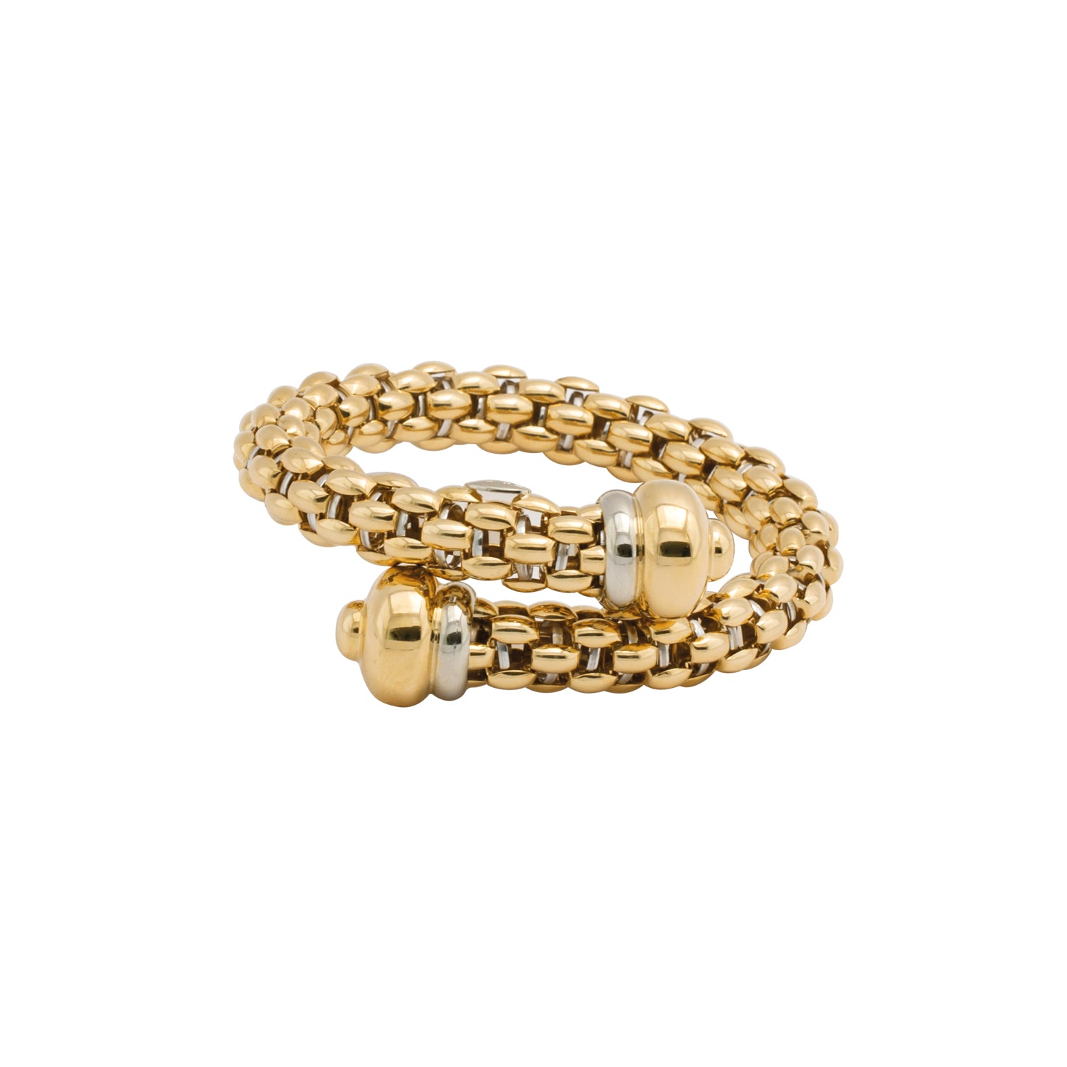 FOPE ICONE Flex'it 18K Gold Cross Over Bangle Bracelet - Jackson Hole Jewelry Company