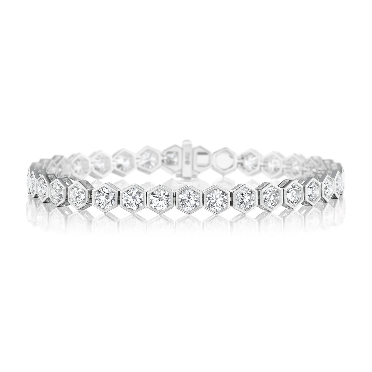 18K White Gold Round Cut Diamond Bracelet – 9.40 Carats - Jackson Hole Jewelry Company
