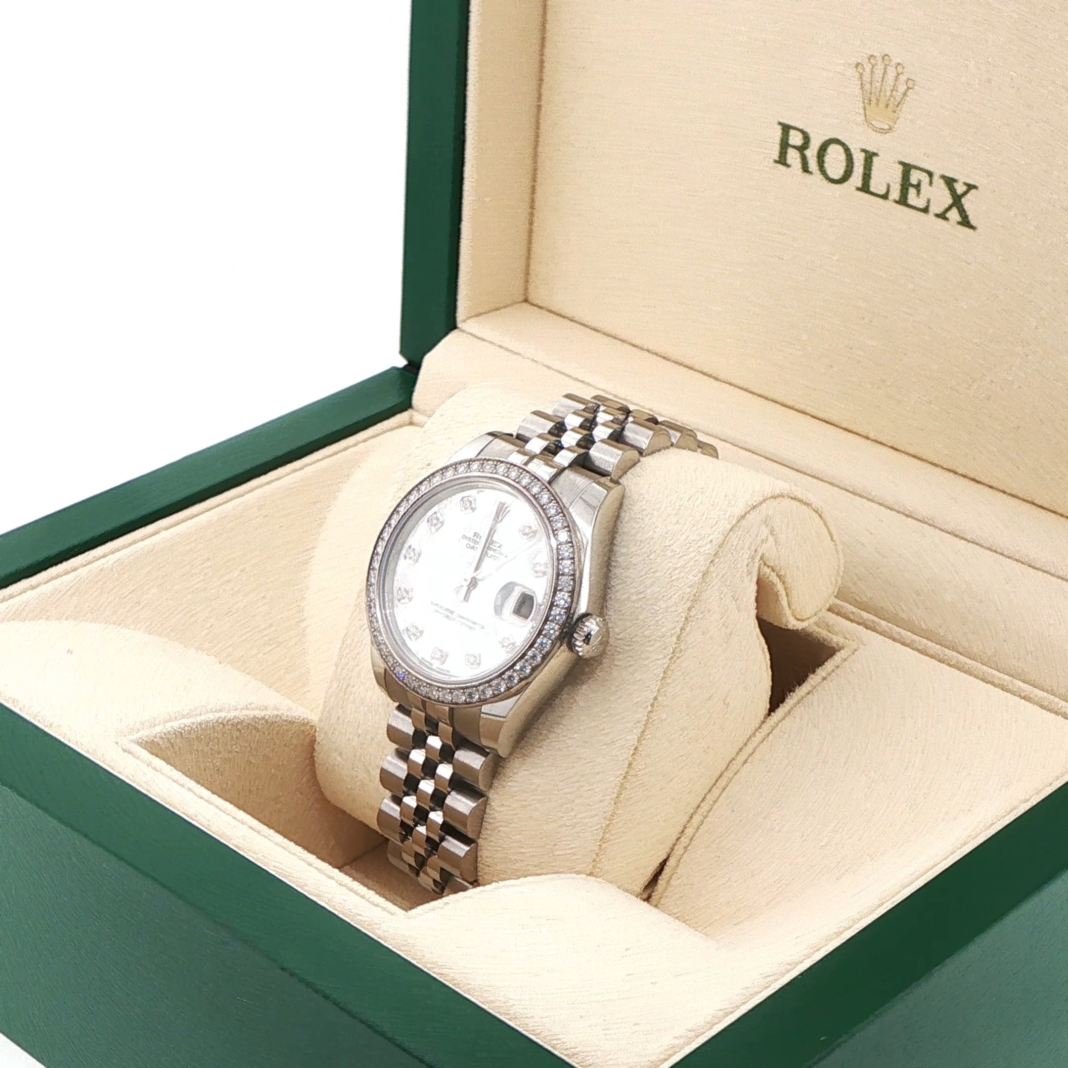 Rolex Datejust 31 with Mother-of-Pearl Diamond Dial on Jubilee (Box & Card, 2019) - Jackson Hole Jewelry Company