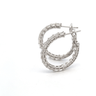 18K WHITE GOLD 4.33CTTW GH VS EMERALD CUT HOOP DIAMOND EARRINGS - Jackson Hole Jewelry Company