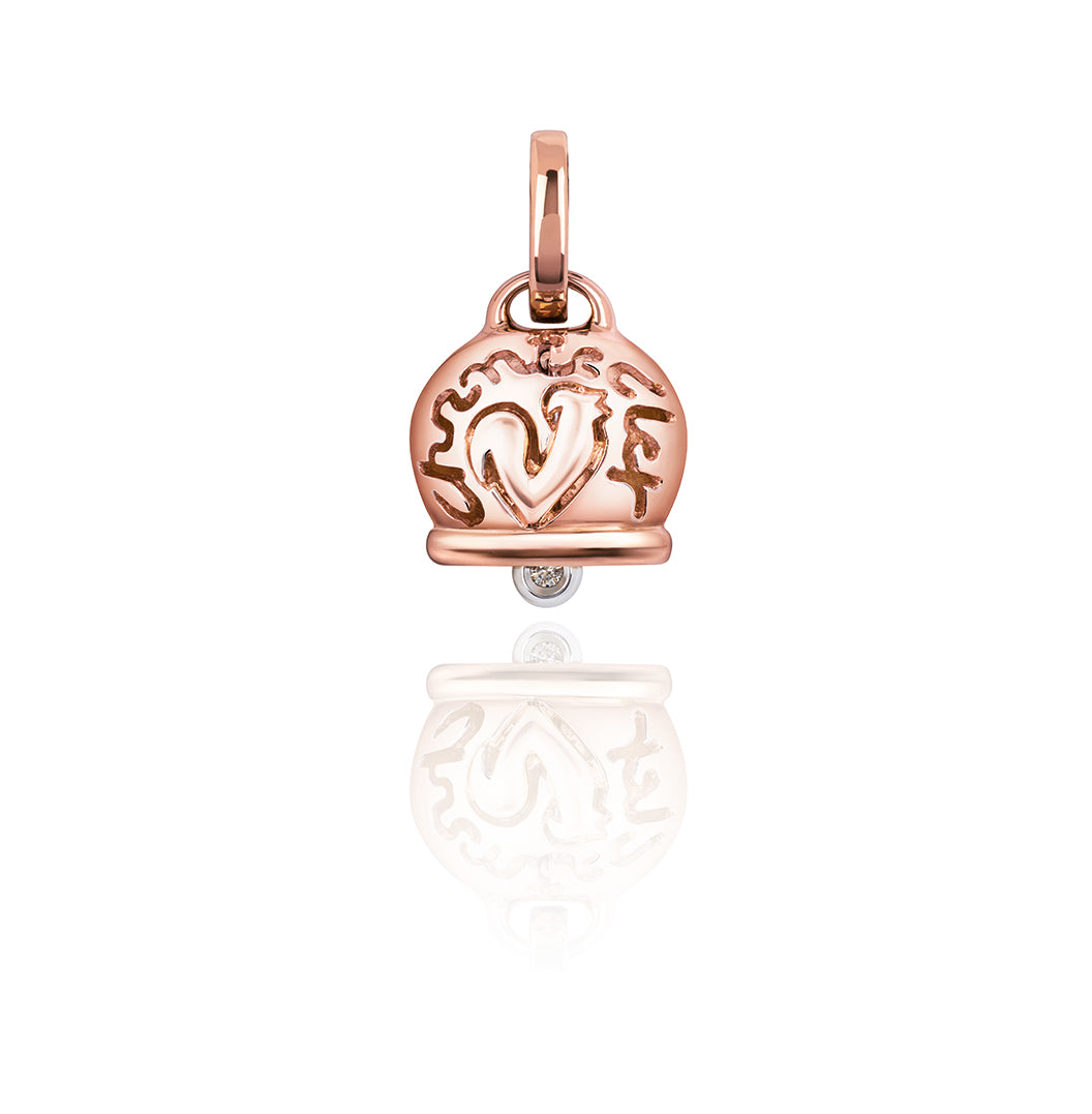CHANTECLER CAMPANELLA CHARM 18K GOLD & DIAMOND CHARM - Jackson Hole Jewelry Company