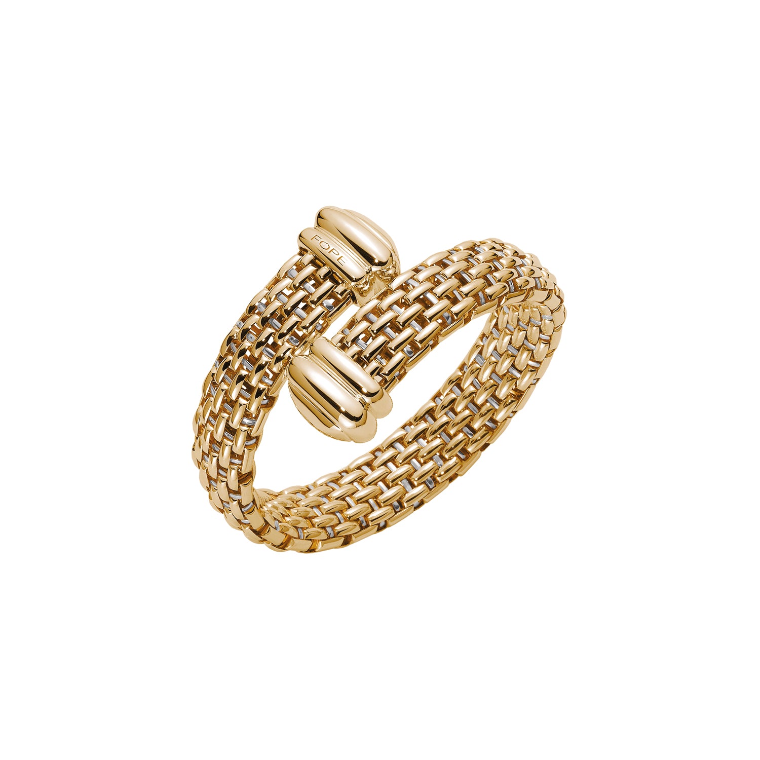 FOPE ICONE 18K Gold Cross Over Bangle Bracelet - Jackson Hole Jewelry Company