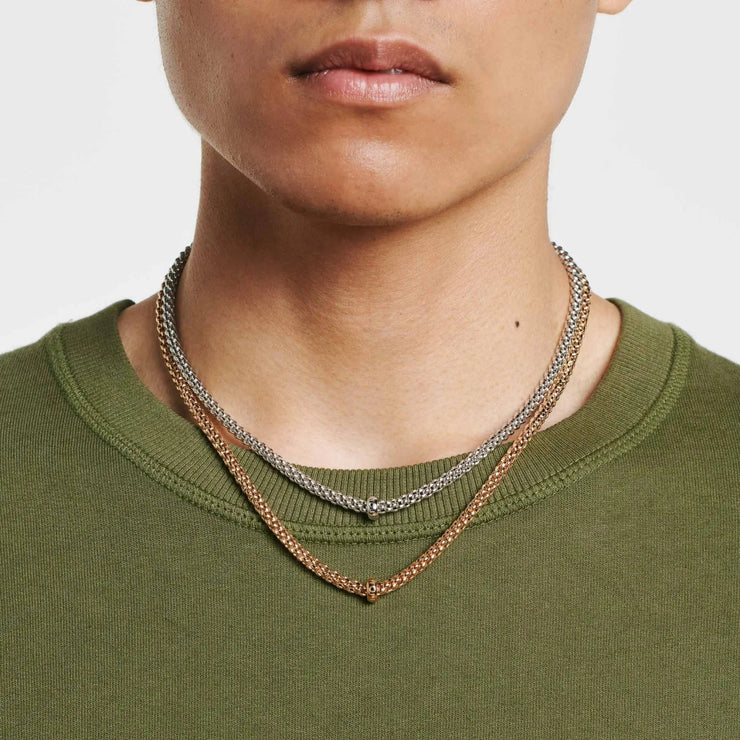 FOPE SOLO 18K Gold Necklace with a Black Diamond