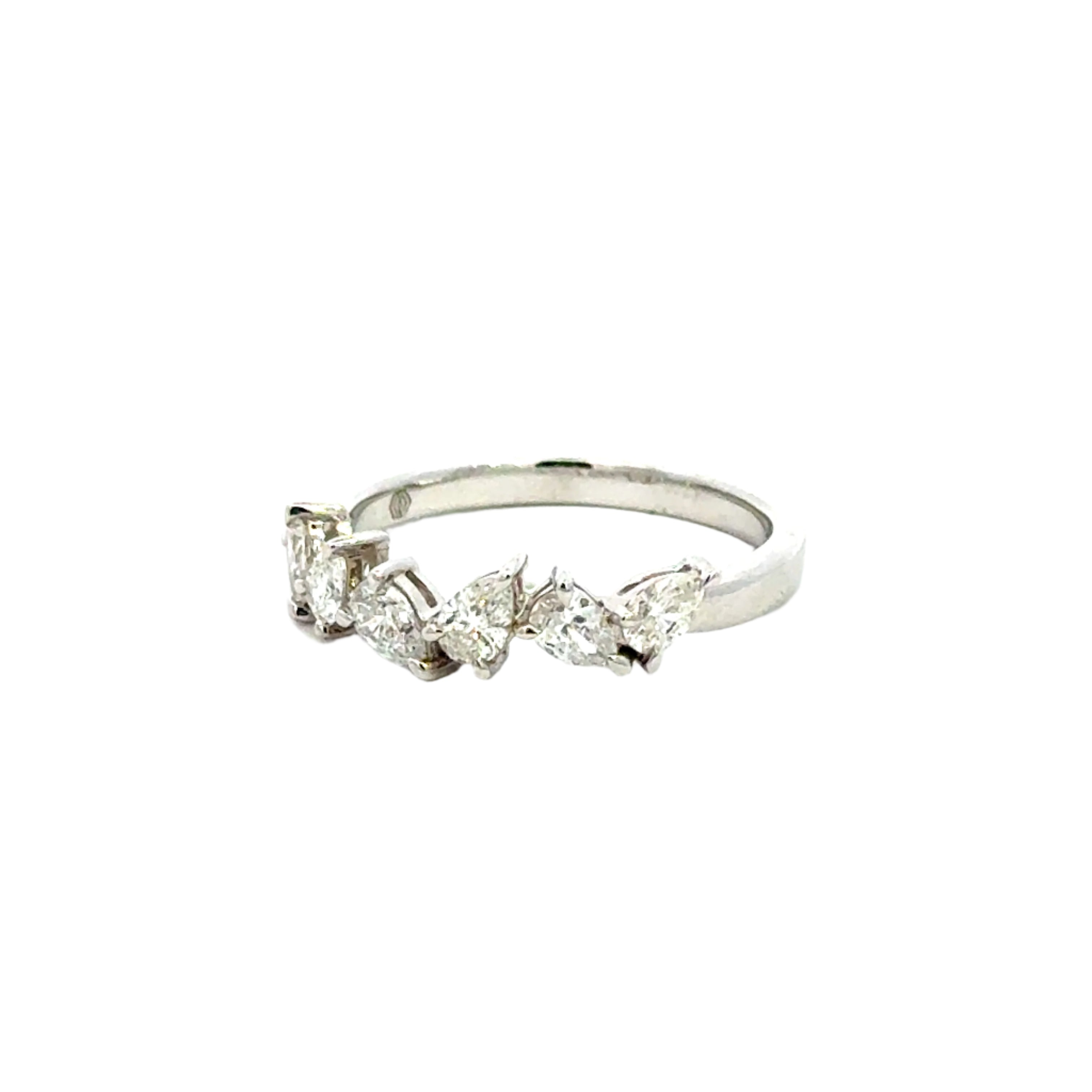 18K white gold Shape Zigzag Diamond Ring – 0.62 Carats - Jackson Hole Jewelry Company
