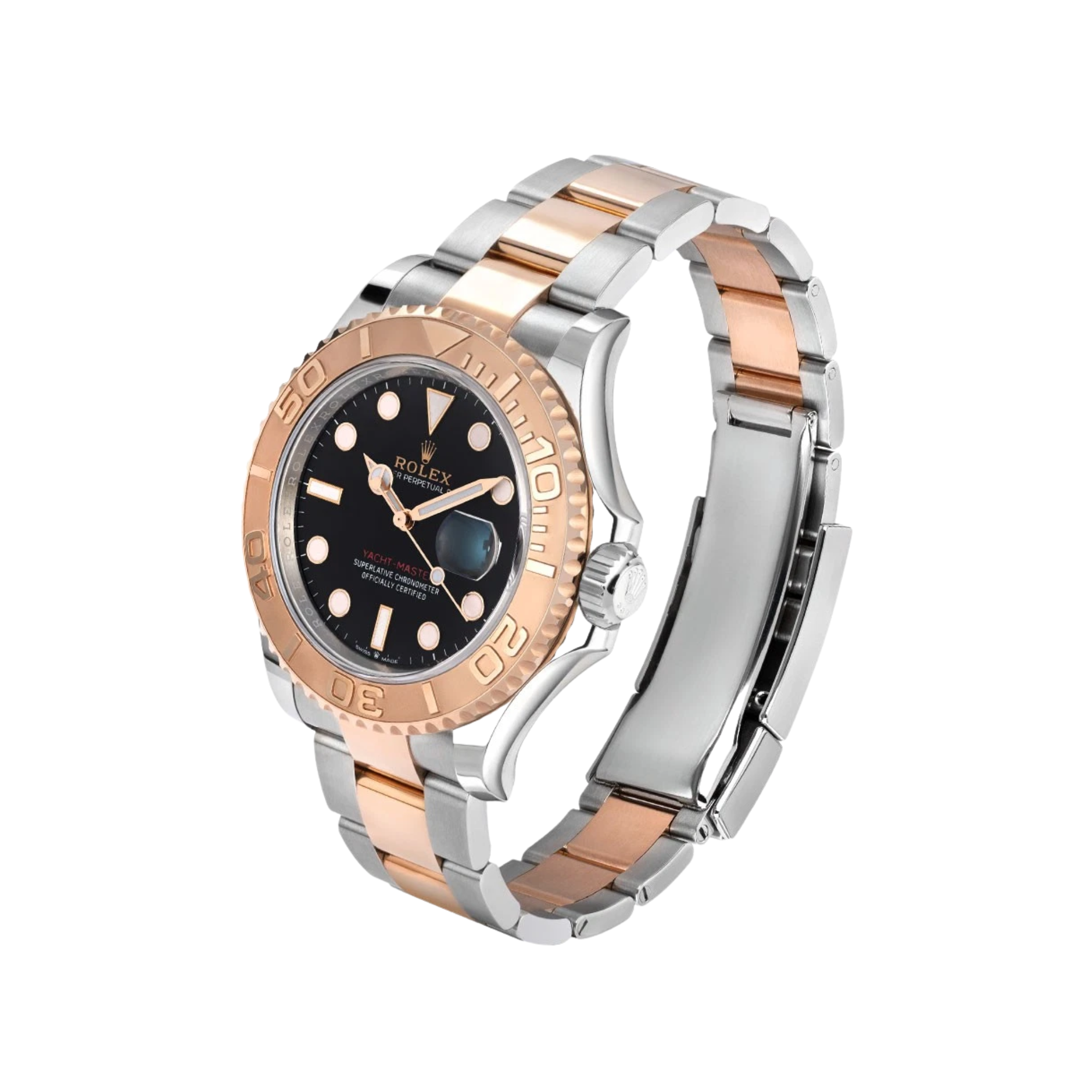 Rolex – Yacht-Master 40mm in Everose Rolesor with Black Dial - Jackson Hole Jewelry Company