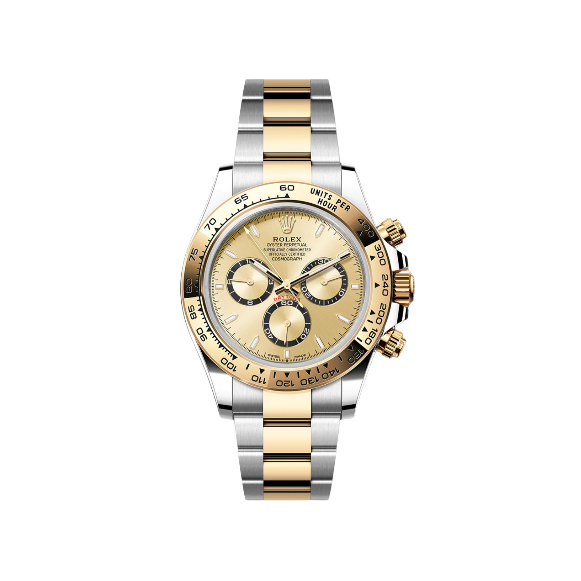 Rolex – Cosmograph Daytona 40mm in Oystersteel with Golden Index Dial - Jackson Hole Jewelry Company