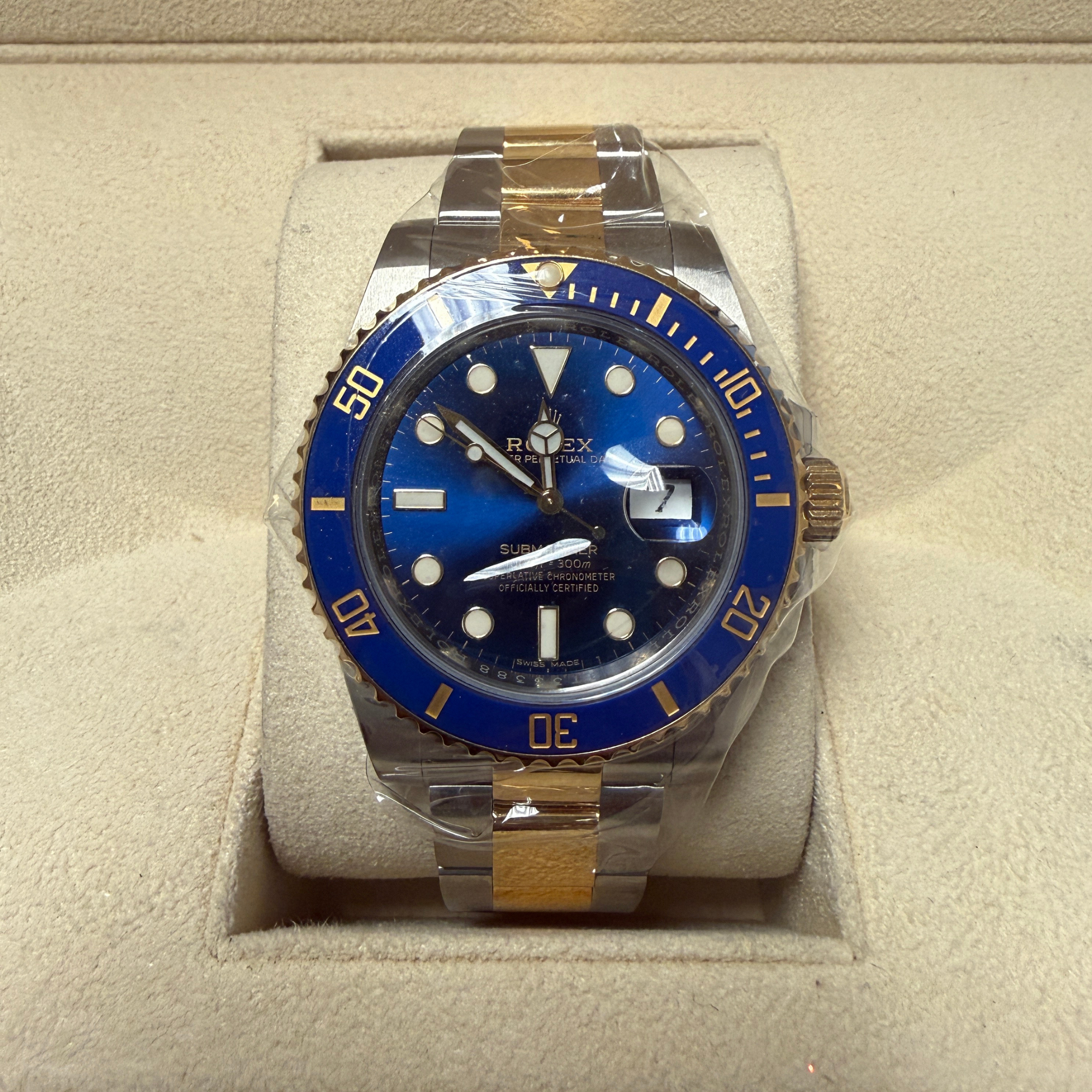 Rolex Submariner Date “Bluesy” Blue Dial on Oyster Bracelet 40mm - Jackson Hole Jewelry Company
