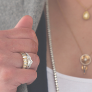 LUXE EDITION: 18 Karat Teton Stacking Rings™ (2 Ring Set) White - Jackson Hole Jewelry Company