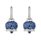 Chantecler - Medium Campanella Diamond and Sapphire Pavé Earrings in 18K Burnished White Gold - Jackson Hole Jewelry Company