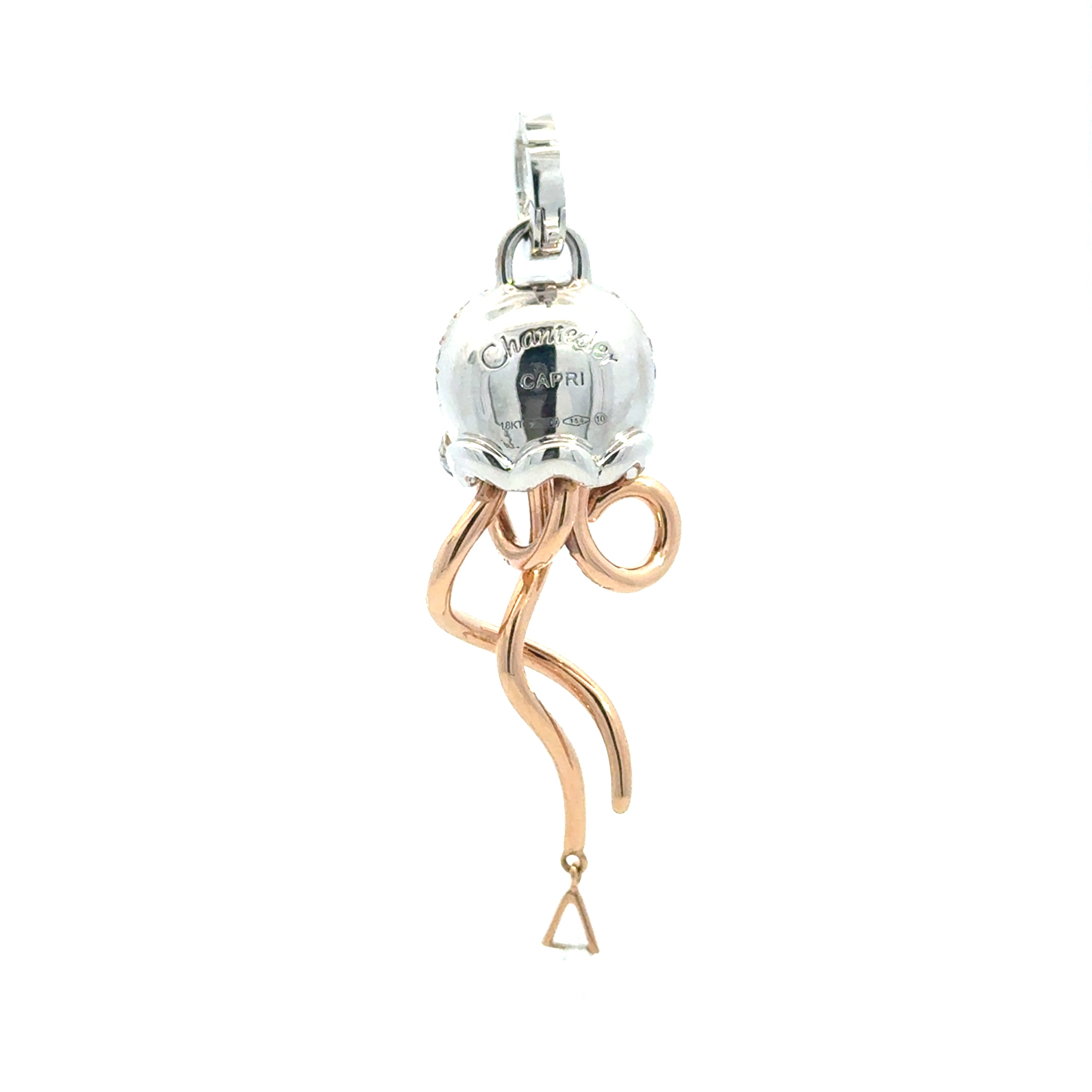 Chantecler Campanelle Pendant – 18K Rose Gold with Diamonds & Crystal Quartz - Jackson Hole Jewelry Company