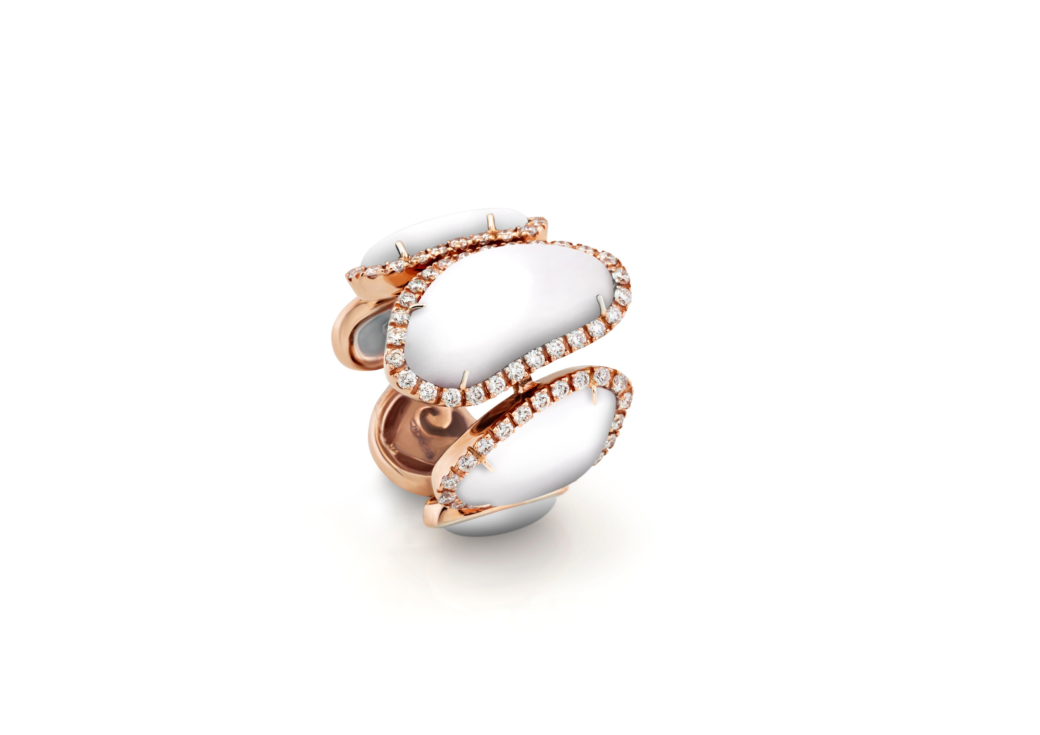 Chantecler – Enchanté Band Ring in 18K Rose Gold with Diamonds & Kogolong - Jackson Hole Jewelry Company