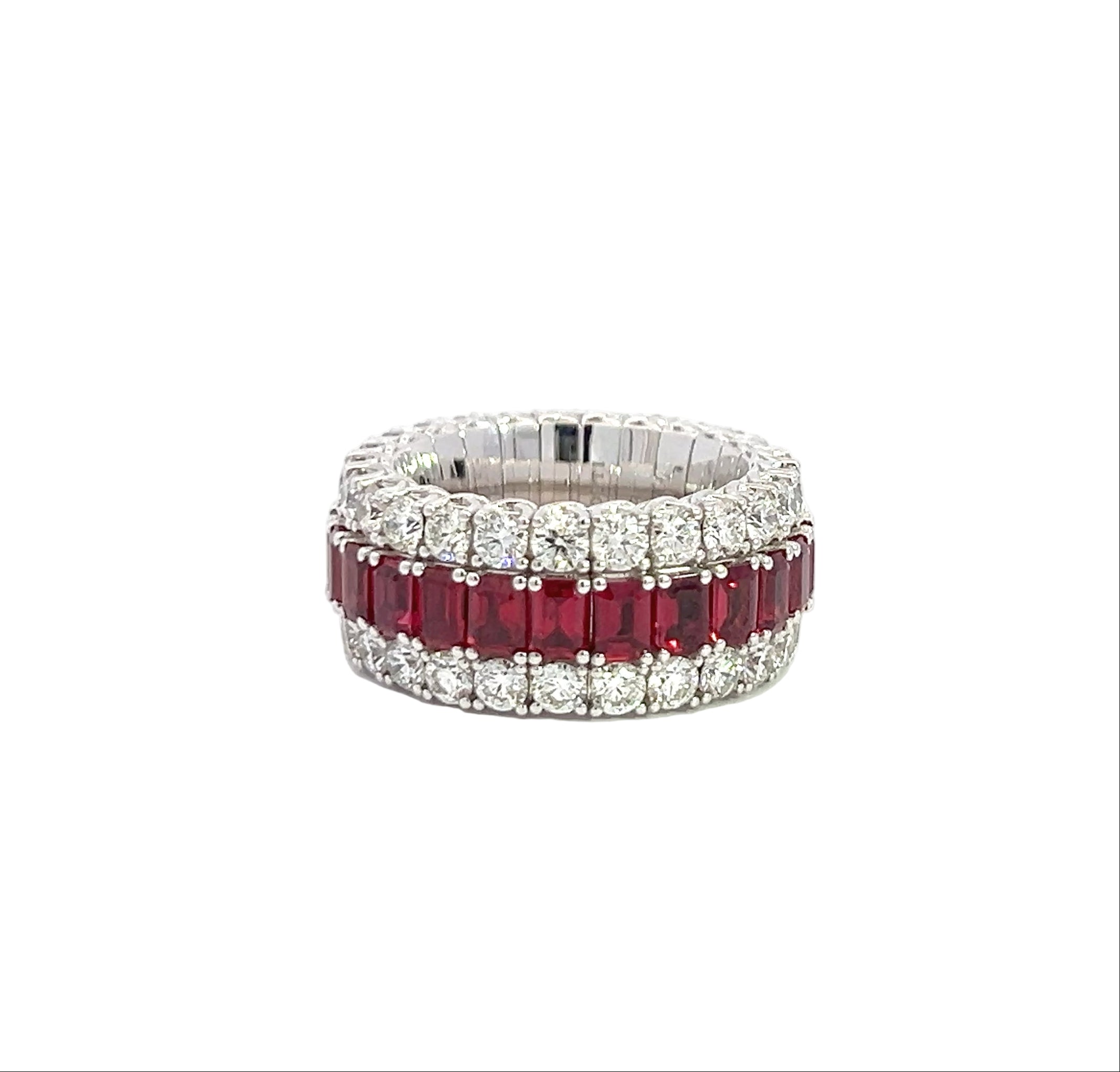 Picchiotti Xpandable™ Ruby and Diamond Ring White Gold 750 - Jackson Hole Jewelry Company