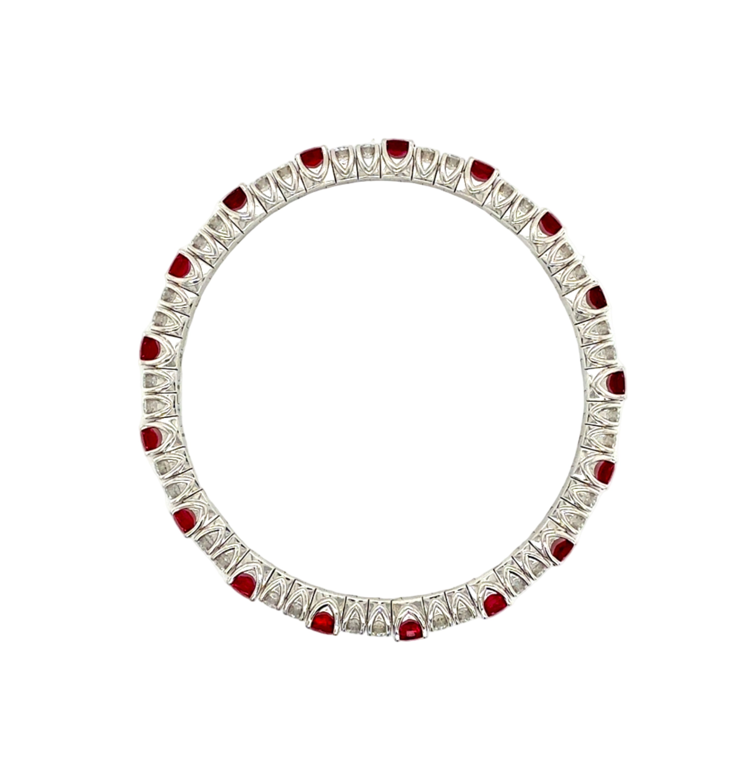 Picchiotti - Xpandable™ Ruby and Diamond Bracelet in 18K White Gold - Jackson Hole Jewelry Company