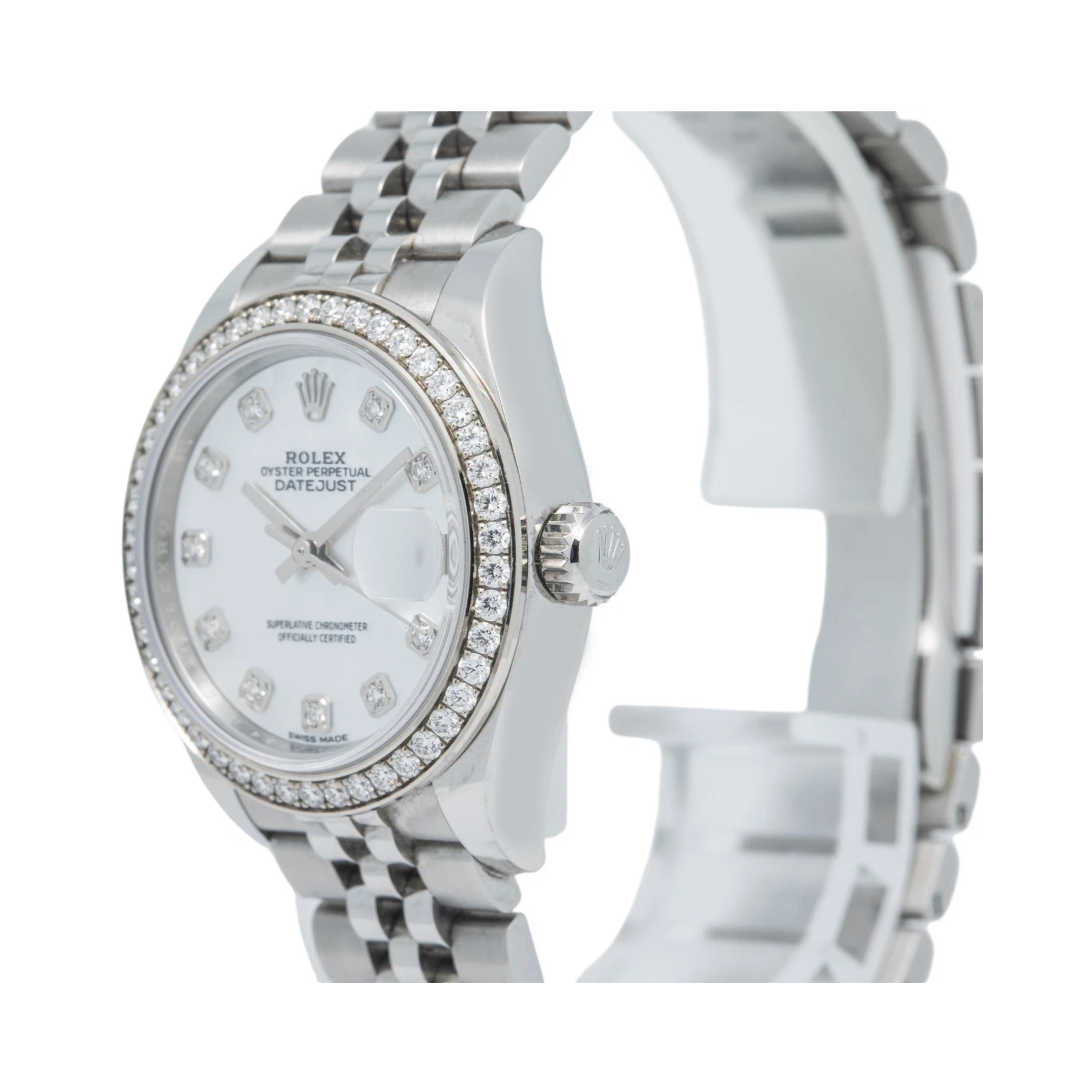 Rolex Datejust 31 mm Mother of Pearl Diamond Dial with Diamond Bezel on Jubilee - Jackson Hole Jewelry Company