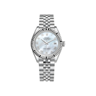 Rolex Datejust 31mm Mother of Pearl Roman Dial with Fluted Bezel in Steel and White Gold on Jubilee - Jackson Hole Jewelry Company