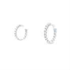 Diamond Hoops in 14K White Gold 1.00 cttw (0.5") - Jackson Hole Jewelry Company