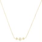 ANZIE Aztec North Star Micro Bar Necklace in 14K Gold 0.10 cttw - Jackson Hole Jewelry Company
