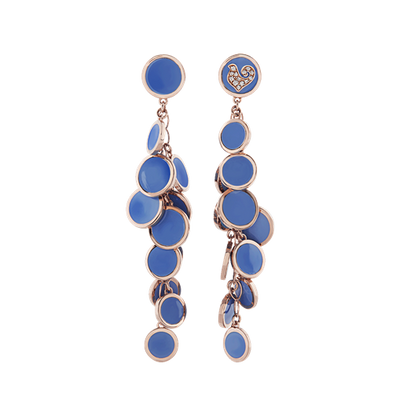 Chantecler Paillettes Blue Capri Cascade Earrings - Jackson Hole Jewelry Company