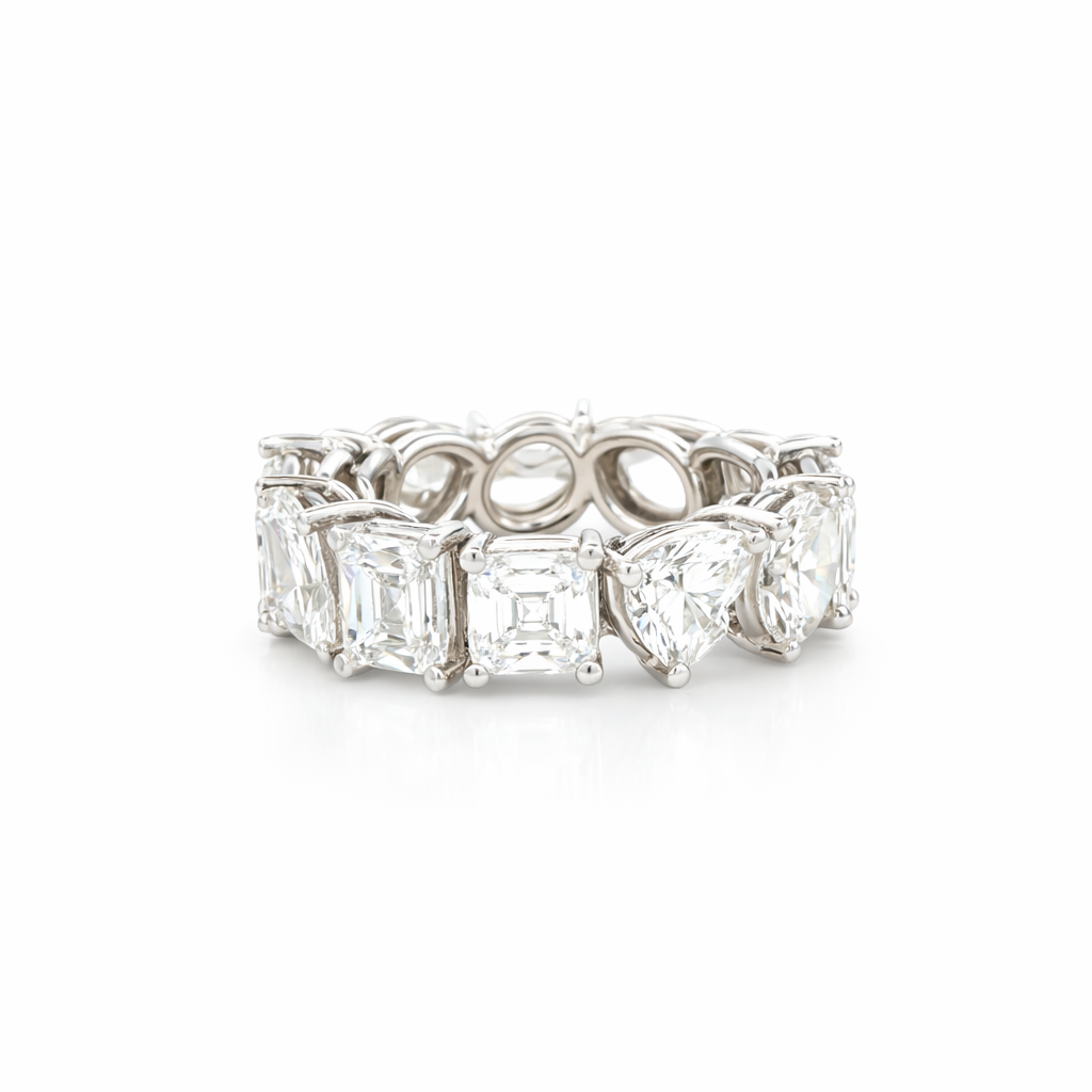 Mixed Shape Diamond Eternity Band in Platinum 8.55 Cttw - Jackson Hole Jewelry Company