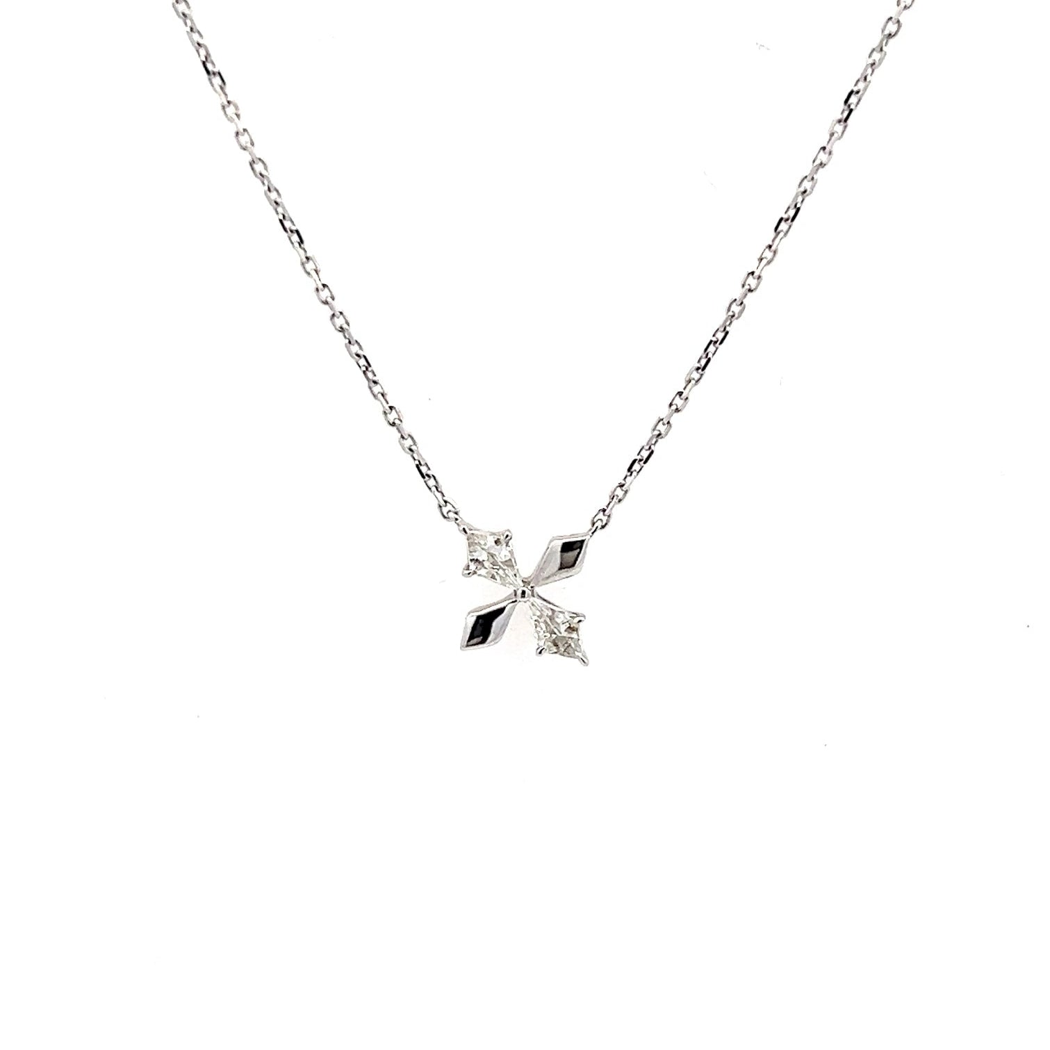 18K WHITE GOLD KITE DIAMOND NECKLACE - Jackson Hole Jewelry Company