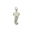 Chantecler Corni Medium Horn Charm – 18K White Gold with Diamonds & Frosted Rock Crystal - Jackson Hole Jewelry Company