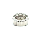 Chanteclaer - Platinum Horn Band Ring with Diamonds & Frosted Rock Crystal - Jackson Hole Jewelry Company