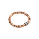 FOPE LOVE NEST 18K Gold Flex’it Bracelet with White Diamond Pavé Rondels - 0.57 carats - Jackson Hole Jewelry Company