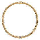 FOPE LOVE NEST 18K Yellow Gold Necklace With White Diamond Set Rondels - 0.19 carats - Jackson Hole Jewelry Company