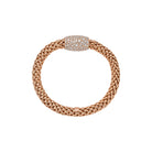 FOPE LOVE NEST 18K Gold Bracelet with White Diamond Pavé Charm - 3.93 carats - Jackson Hole Jewelry Company