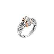 FOPE LOVE NEST 18K Gold Ring with White Diamond Rondel - 0.10 carats