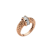 FOPE LOVE NEST 18K Gold Ring with White Diamond Rondel - 0.10 carats
