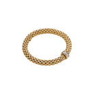 FOPE LOVE NEST 18K Gold Flex’it Bracelet with White Diamond Pavé Rondel - 0.33 carats - Jackson Hole Jewelry Company