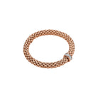 FOPE LOVE NEST 18K Gold Flex’it Bracelet with White Diamond Pavé Rondel - 0.33 carats - Jackson Hole Jewelry Company