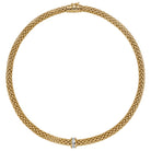FOPE LOVE NEST 18K Yellow & White Gold Necklace with White Diamond Charm - 0.12 carats - Jackson Hole Jewelry Company
