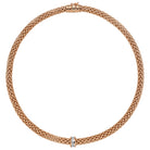 FOPE LOVE NEST 18K Rose & White Gold Necklace with White Diamond Charm - 0.12 carats - Jackson Hole Jewelry Company