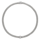 FOPE LOVE NEST 18K White Gold Necklace with White Diamond Pavé Charm - 0.33 carats - Jackson Hole Jewelry Company